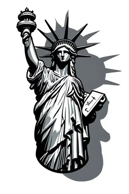 Statue Of Liberty Military Dog Tag