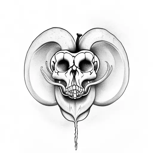 Eve Apple Snake Skull