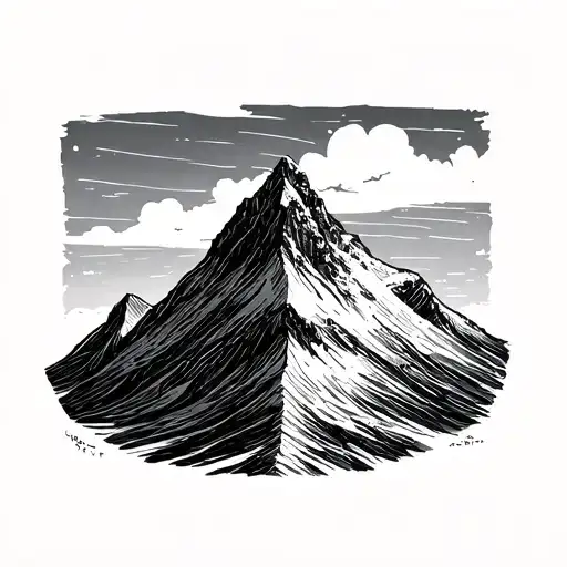 Makalu Peak Thin Lines Empty Space