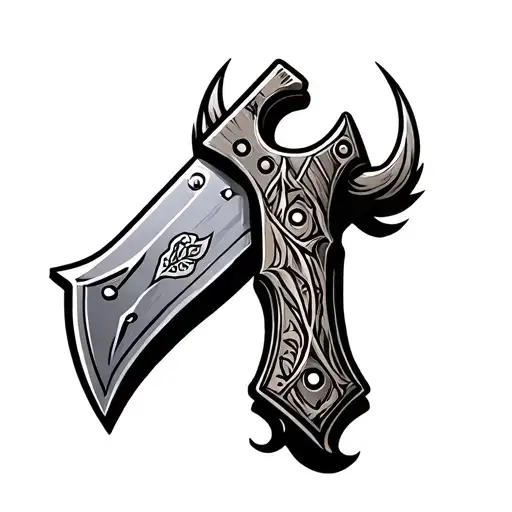 Knife And Iron Plate Black