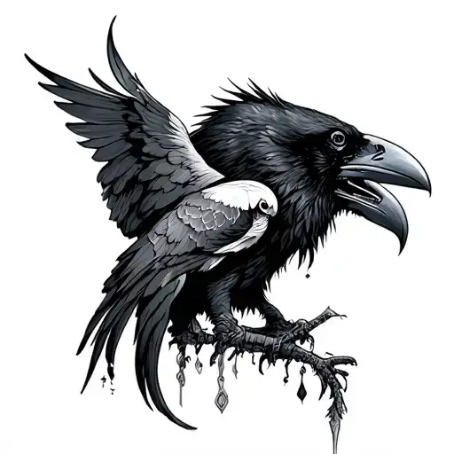 Vikings And Raven Full Sleeve