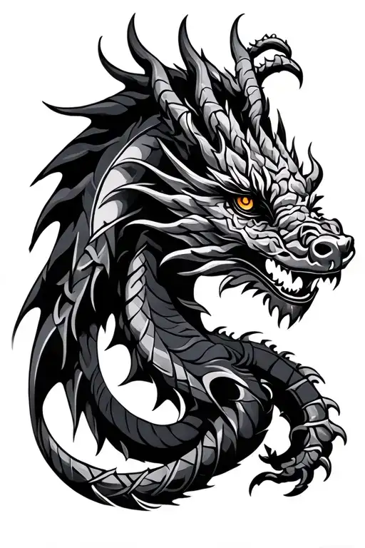 Celtic Design With Dragon