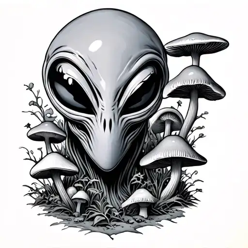 Alien With Shrooms