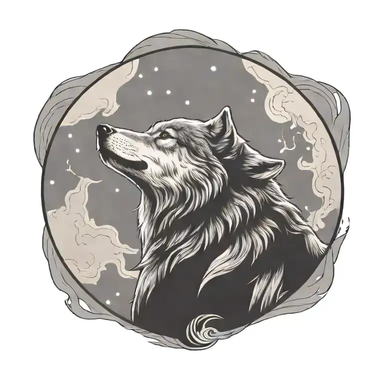Wolf Howling At The Moon