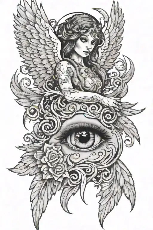 Seraphim Angel Symmetrical Eyes Everywhere