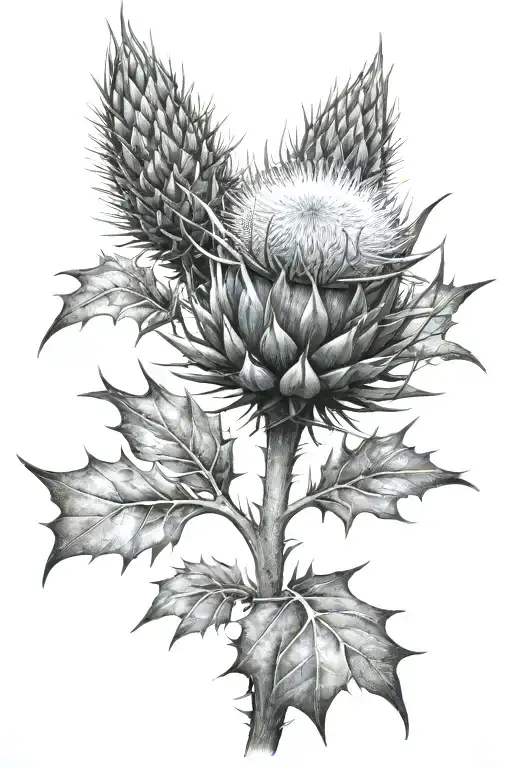 Thistle Emerging From An Old Atlas