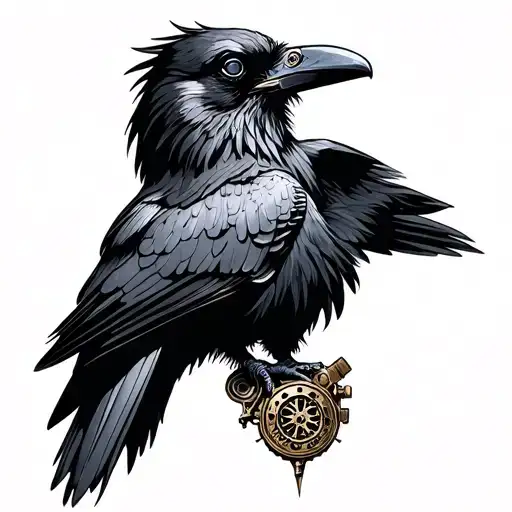 Steampunk Raven