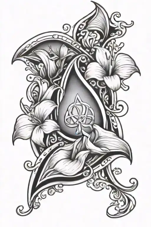 Triquetra With Cala Lily