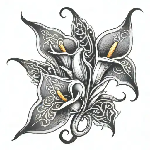 Celtic Calla Lilies Intertwined