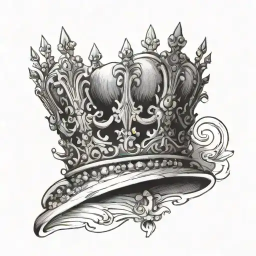 A Capital K And Ontop Of It To The Left A Slanted Crown But Half The Crown Is A Tiara