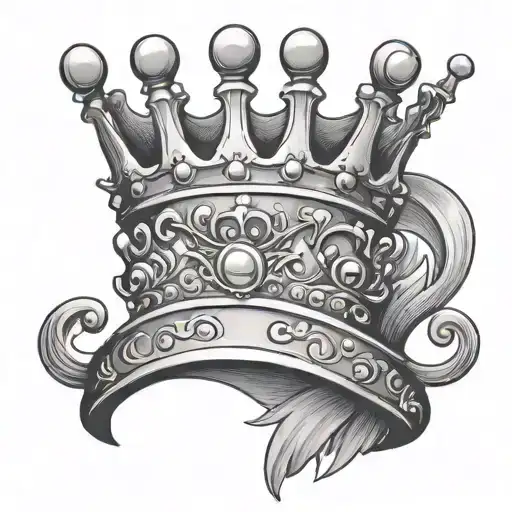A Capital K With A Slanted Crown Ontop Half The Crown A Tiara