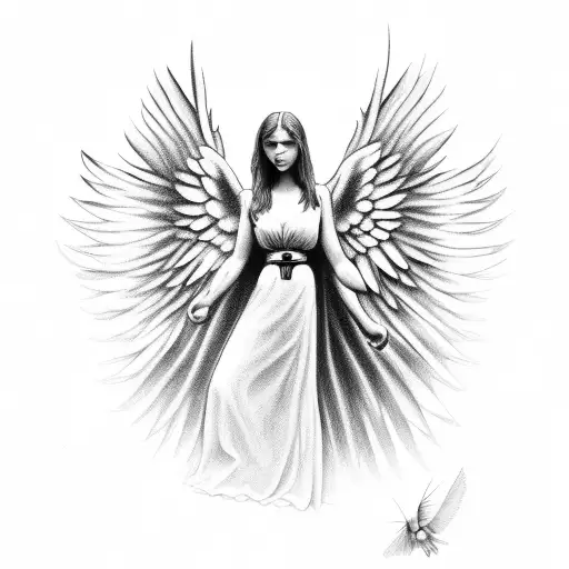 Angel Holding Up An Hourglass