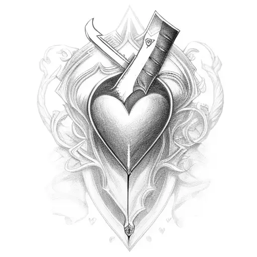 Heart With Sword And Names