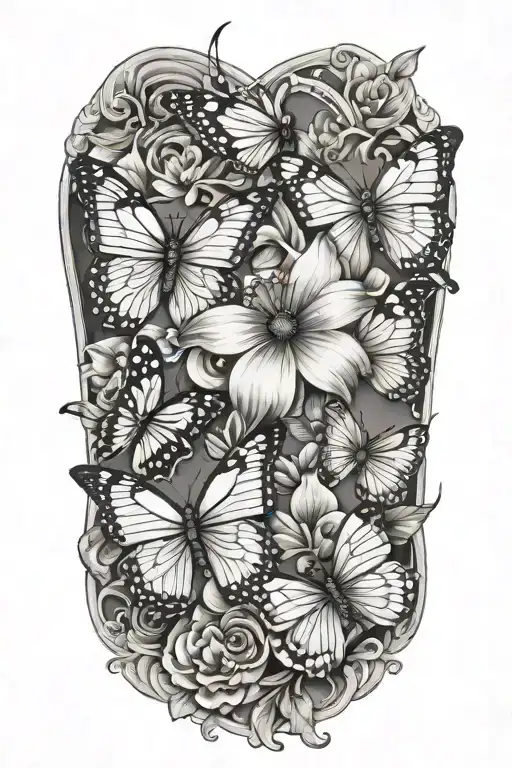 Flowers And Butterflies