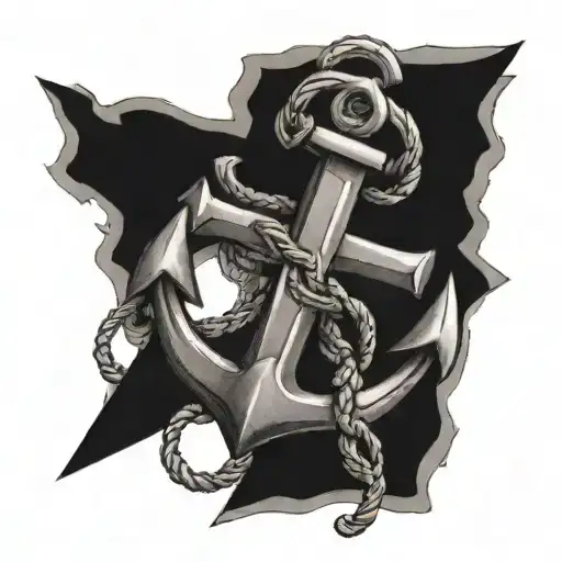 Anchor And Cross Intertwined
