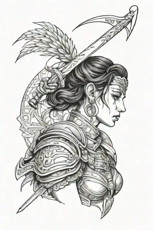 Warrior Woman Holding