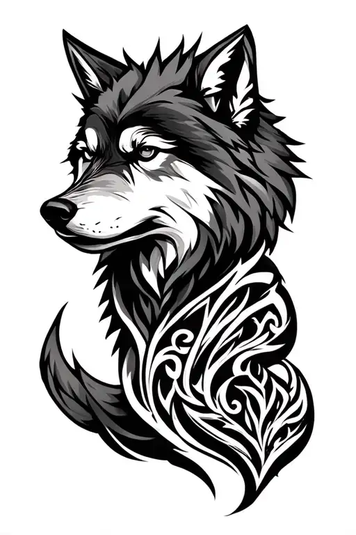 Norse Style Wolf