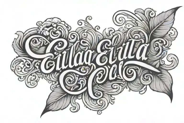 The Name Ella Script Font