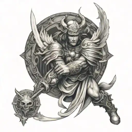 Angel Warrior Battling