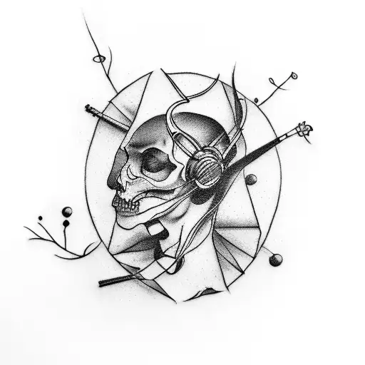 A Tattoo Design That Represents The Connection Between Music And Emotions