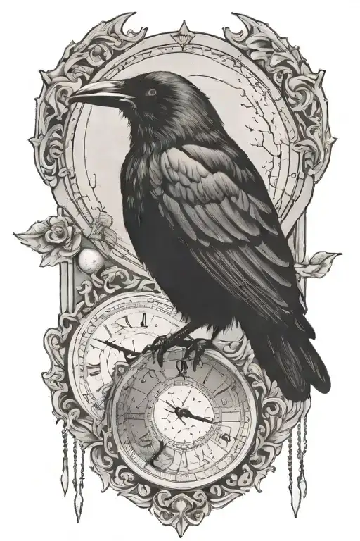Only A Crow And Moon Phases