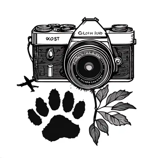 Lotus Flower Books Camera An Airplane & Paw Print