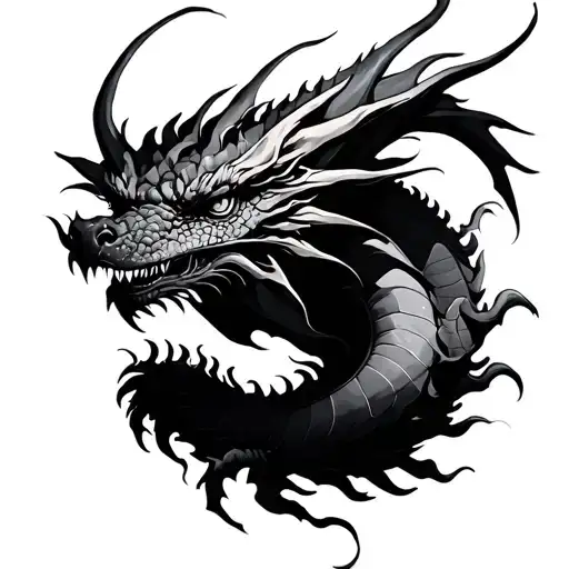 Dragon With Reference To The Sea Or Fine Ocean