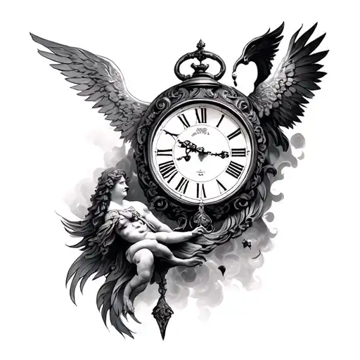 Clock With God And Time