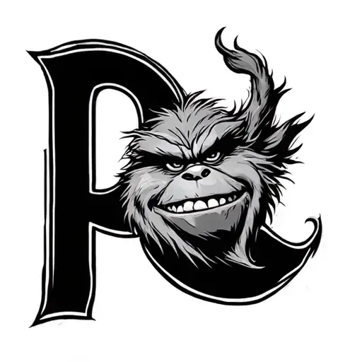 P Initial Into A Grinch