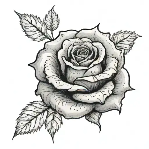 Top Of A Rose With A Hidden Human Bite Imprint