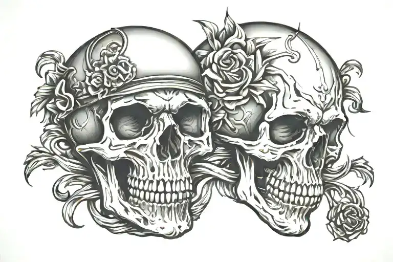 Skull Blind Skull Deaf And Skull Mute