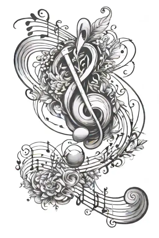 Earth And Music Note Intertwined