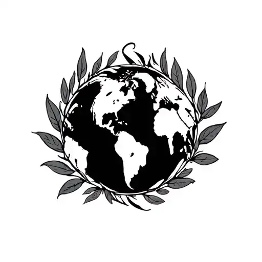 Olive Leaf Surrounding The World