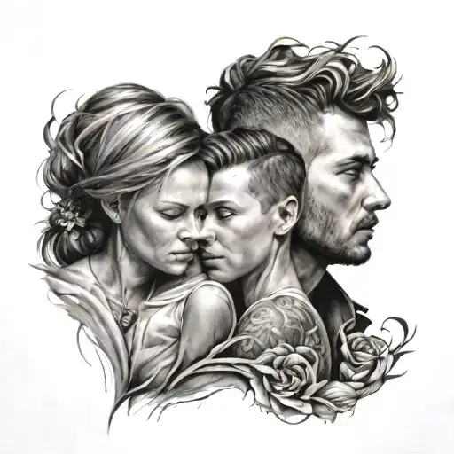 Portrait Tattoo Of Your Family Members