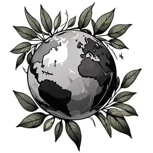 Olive And Earth Globe