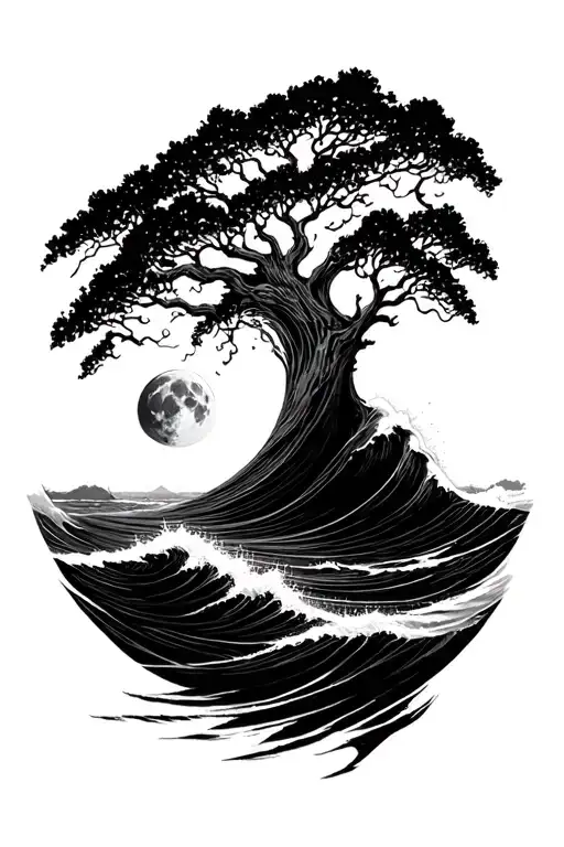 Moonlight On The Ocean Waves