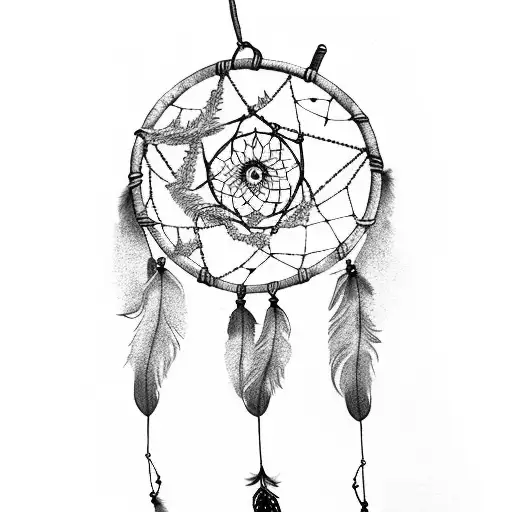 A Dreamcatcher Hanging From A Tree Branch