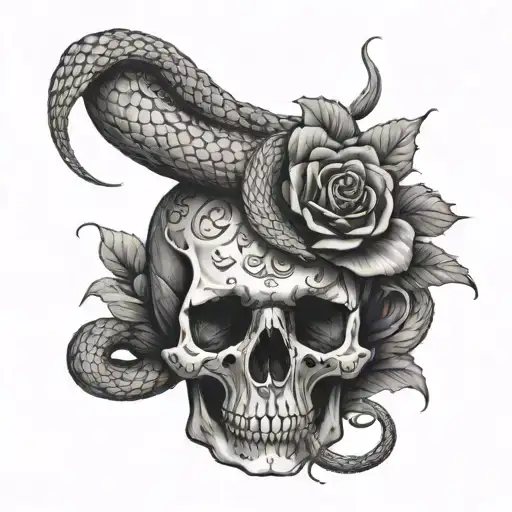 Skull And Snake