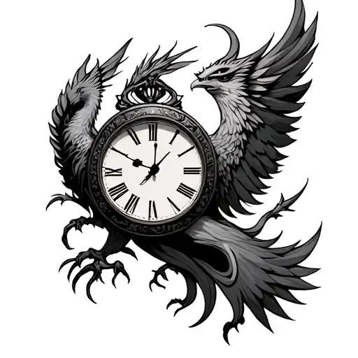 Arena Clock With Phoenix