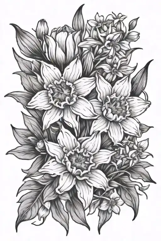 Daffodil Aster Daisy Little Of The Valley Bouquet