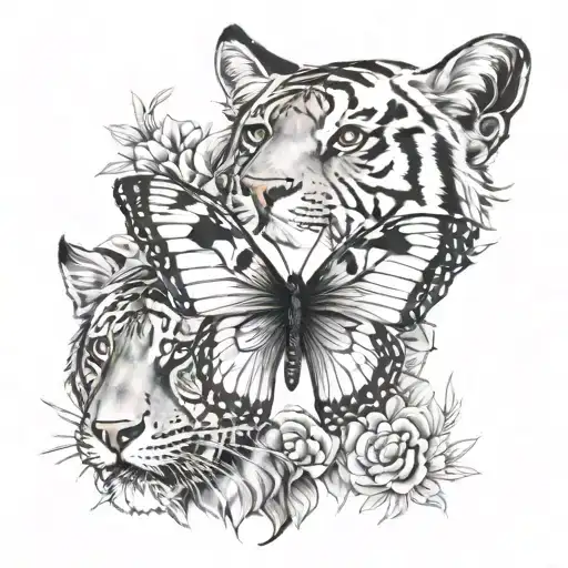 Butterfly With Tiger Eyes In The Wings