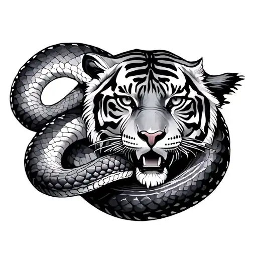 Tiger And Snakes Wrapped