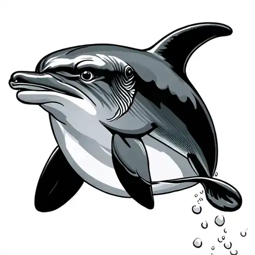 Dolphin Swimming Underwater