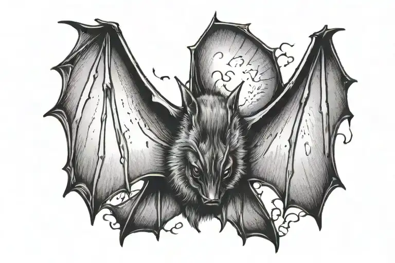 Bat Hanging Upside