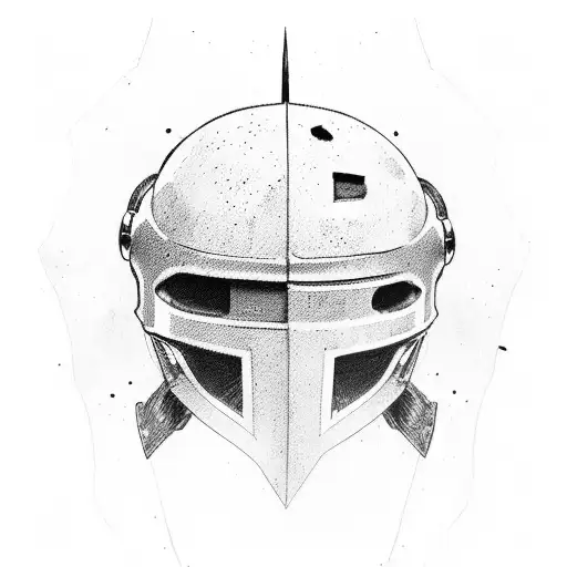 Damaged Helmet From An Ancient Warrior