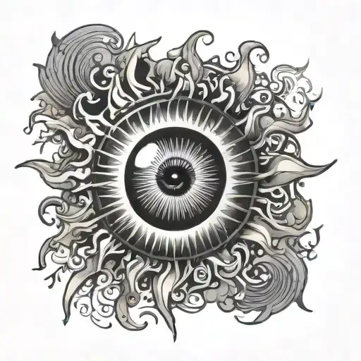 Sun With Eye In Center