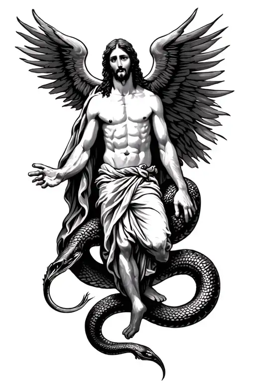 Jesus Stepping On Serpent