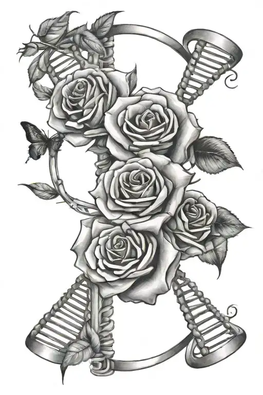 Dna Roses Surrounding