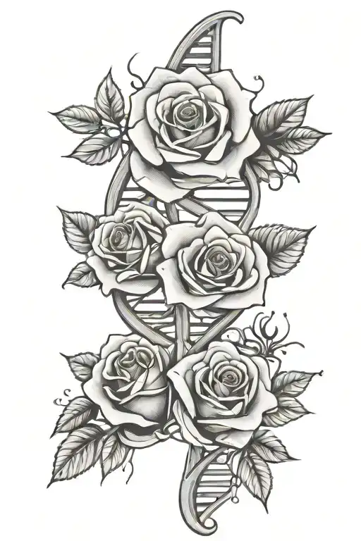 Dna Roses Intertwined