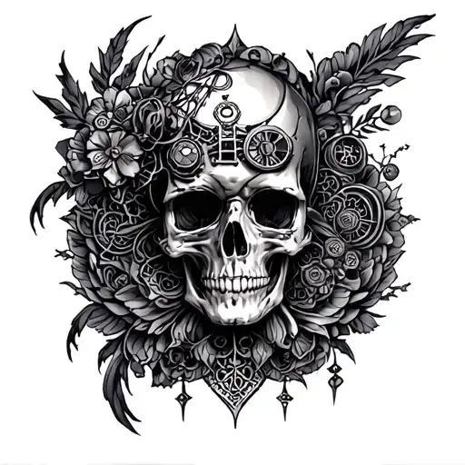 Gothic Steampunk For Arm Half Sleeve